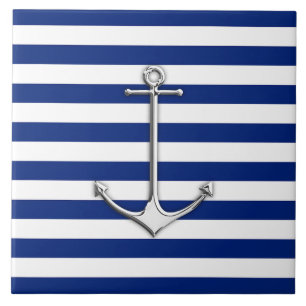 O cromo gosta da âncora fina em listras náuticas