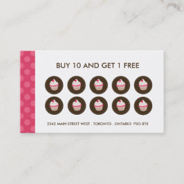 O cupcake customizável recompensa cartões