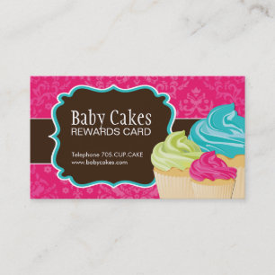O cupcake customizável recompensa cartões