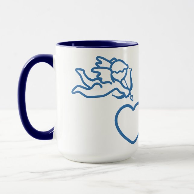 O Cupido golpeia a caneca feita sob encomenda - (Esquerda)