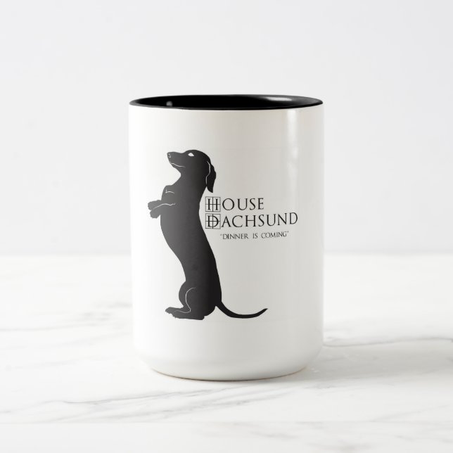 O Dachshund "comensal da casa é" caneca de café de (Centro)