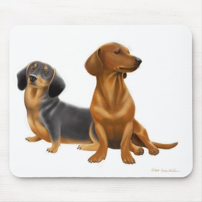 O Dachshund persegue Mousepad (Frente)