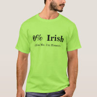 O% de camiseta honesta irlandesa