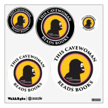 O decalque da parede este Cavewoman espertos lê