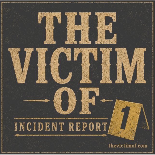 O Decalque do Relatório de Incidente da Vítima no  (Frente)