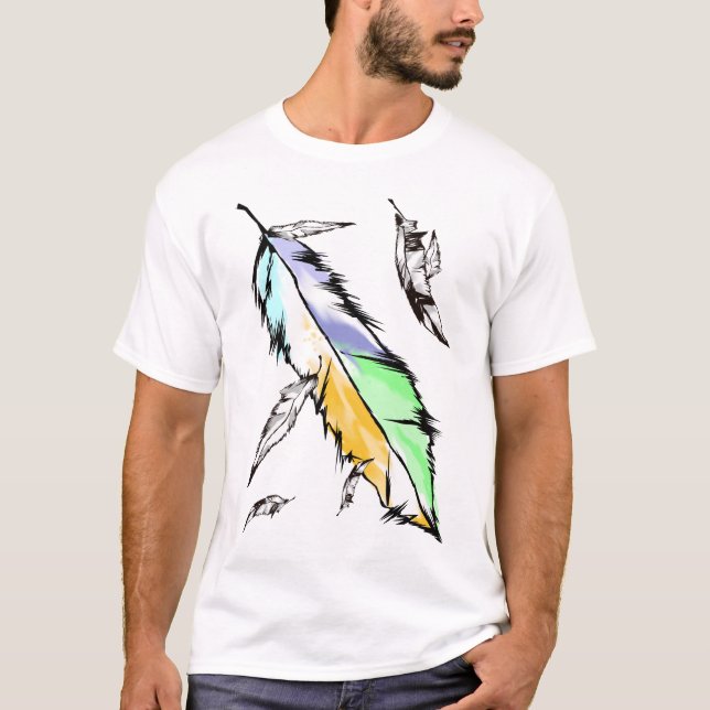 O delicado colorido empluma-se a camisa (Frente)