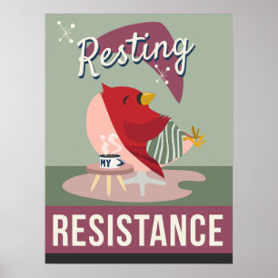 O Descanso É A Minha Resistência - Impressão de Es
