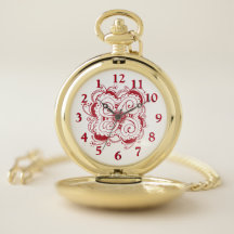 O desenho de Jess para trás - relógio de bolso