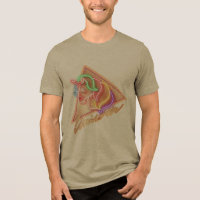 O design da camiseta é unicórnio