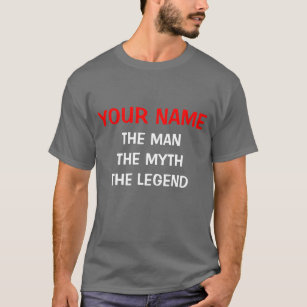 O design das camisetas   da legenda do mito do