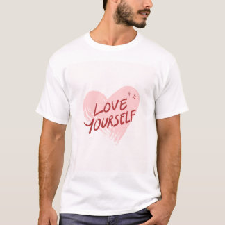 O design de camiseta do amor a si mesmo