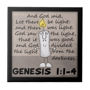 O deus criou o caráter do Luz-Génese-Castiçal