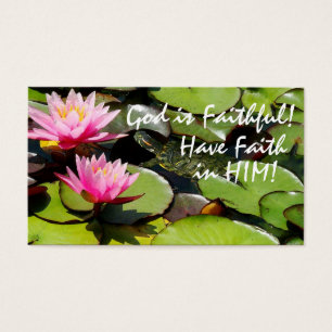 O deus de Waterlilies é fiel! Cartão