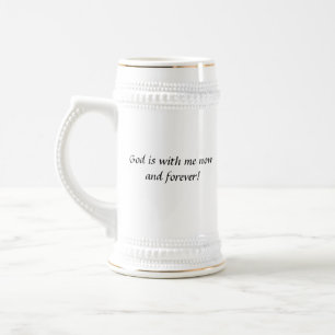 O deus é comigo caneca da caneca de cerveja