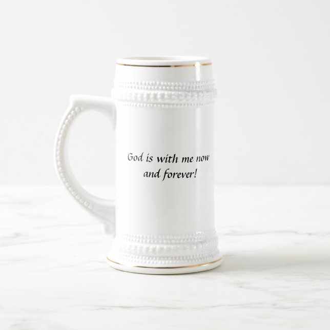 O deus é comigo caneca da caneca de cerveja (Esquerda)