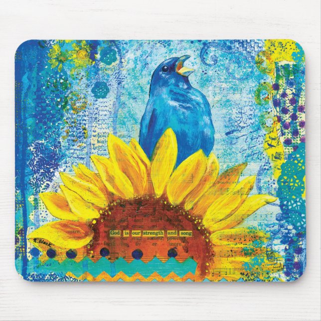 O deus é minha força e minha canção Mousepad (Frente)