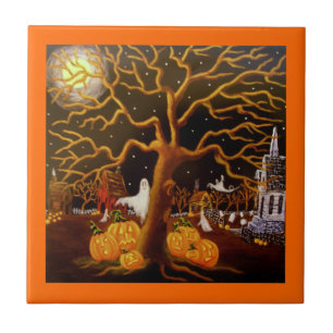 O Dia das Bruxas, azulejo, fantasmas,
