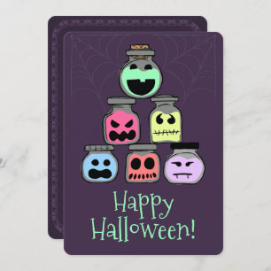 O Dia das Bruxas feliz range o convite de festas