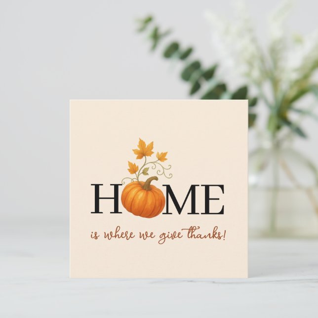 O Dia de Ação de Graças é onde damos Obrigados (Em pé/Frente)