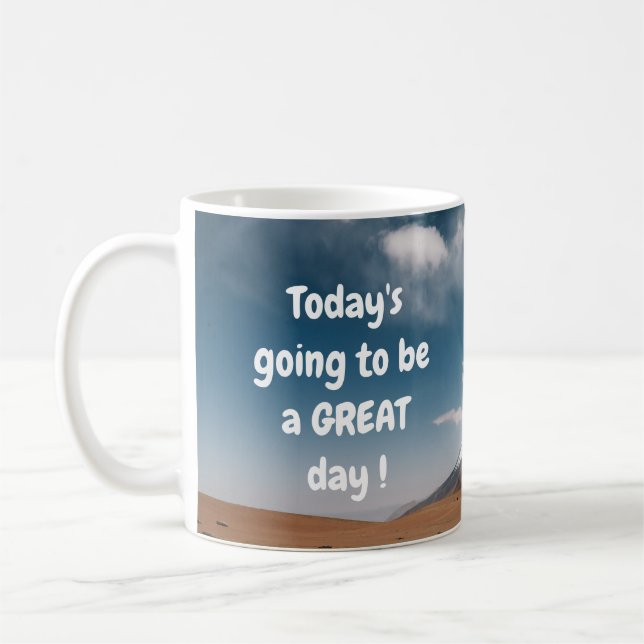 O dia de hoje vai ser ÓTIMO! Caneca de Café (Esquerda)