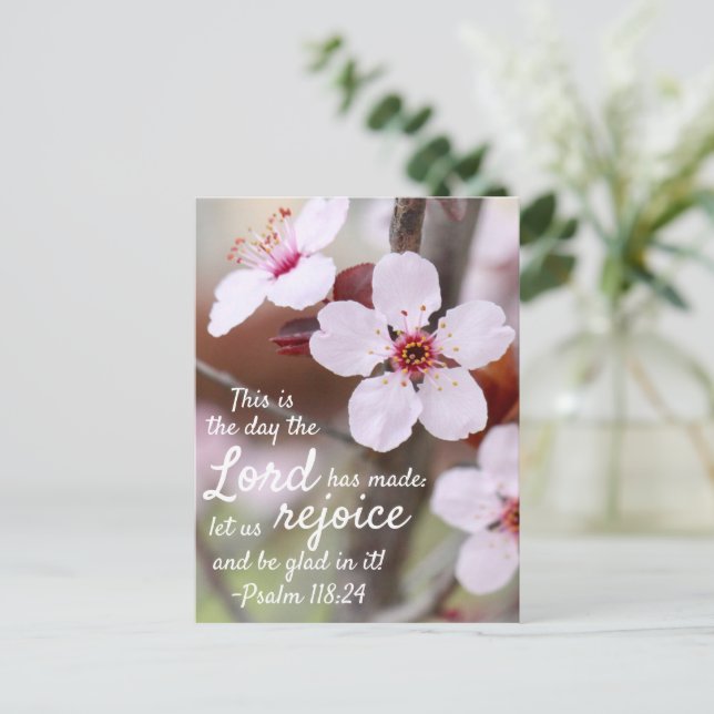 "O Dia Que O Senhor Fez..." Cartão Postal (Em pé/Frente)