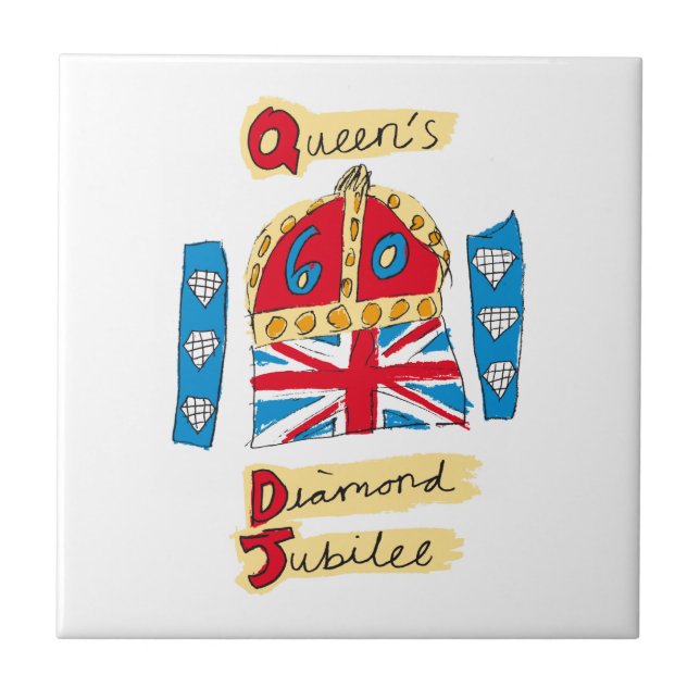 O Diamond Jubilee Emblem da Rainha (Frente)