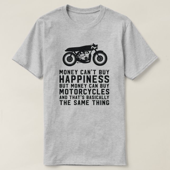 O dinheiro não traz felicidade camisa da (Frente do Design)