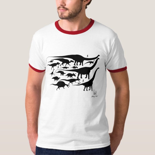 O dinossauro mostra em silhueta a camisa Gregory (Frente)