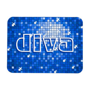 O disco telha o ímã superior azul escuro da "div