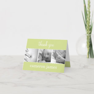 O doce Scallops cartões de agradecimentos do bebê