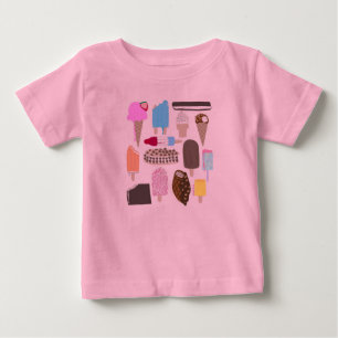 O doce trata a camisa do gelado