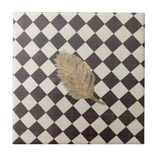 O Dourado Azulejo de cerâmica de folhas