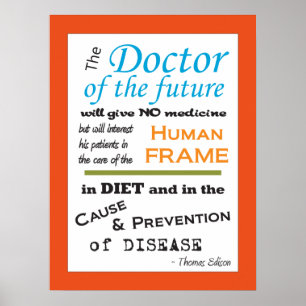 O doutor de Thomas Edison do poster futuro