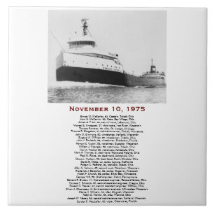 O Edmund Fitzgerald com Nomes da Tripulação