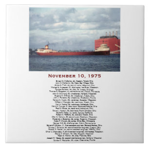 O Edmund Fitzgerald com Nomes da Tripulação