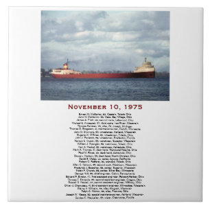 O Edmund Fitzgerald com Nomes da Tripulação