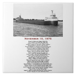O Edmund Fitzgerald com Nomes da Tripulação