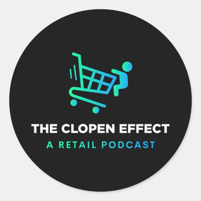 O efeito de fecho - adesivo redondo clássico (Frente)