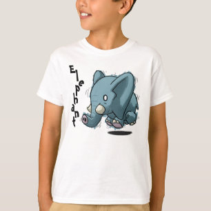 O elefante caçoa a camisa