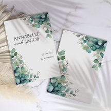 O Elegante Watercolor Deixa O Cartão De Data Para 