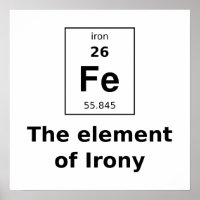 O elemento da ironia poster