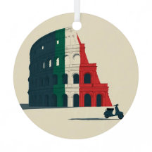 O Enfeite de Metal Colecionável "Natal Romano"