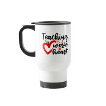 O ensino é um trabalho da caneca de viagem do