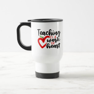 O ensino é um trabalho da caneca de viagem do