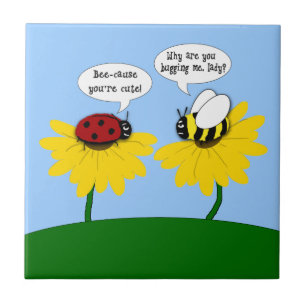 O esmagamento do joaninha Bumble sobre o azulejo