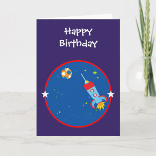 O espaço 1 cartão de aniversário