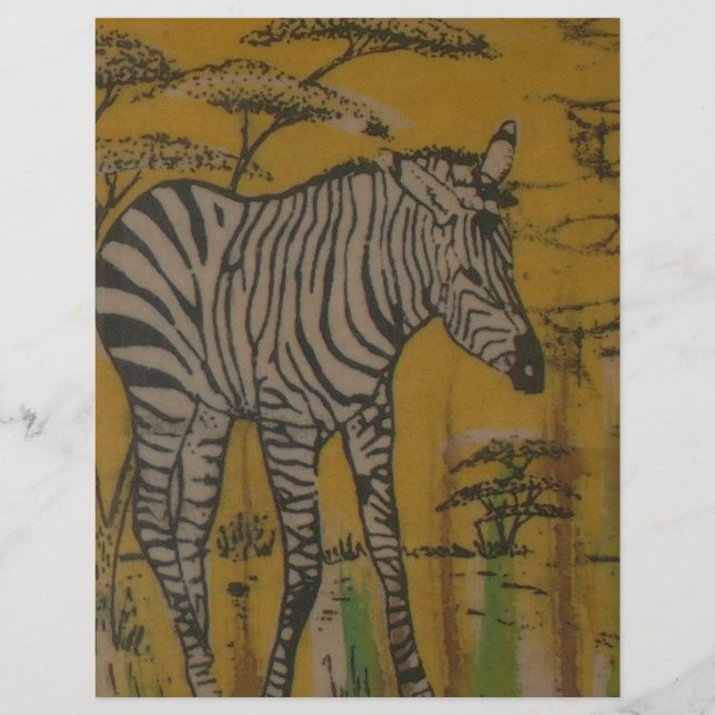 O Espírito Serengeti: Zebra Grazing na Mara (Frente)