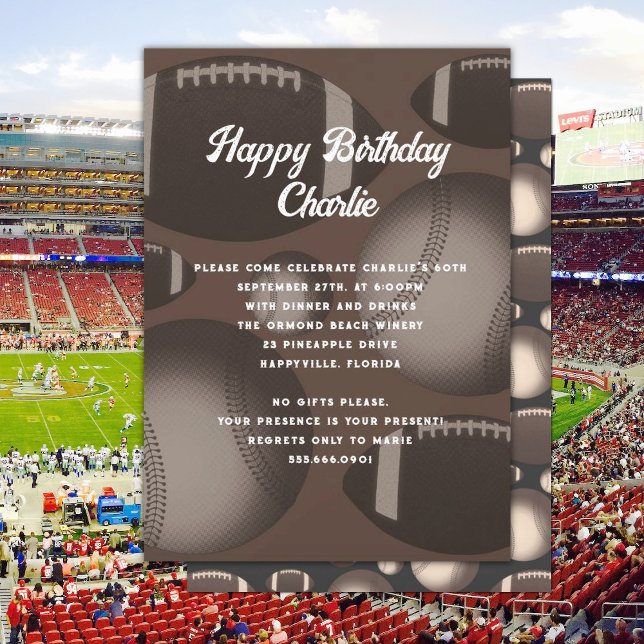 O Esporte Pensou No Seu Convite de aniversário (Criador carregado)