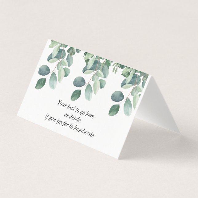 O eucalipto rasteiro verde deixa colocação de mesa (Frente)