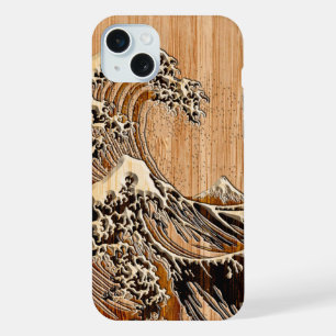 O Excelente Hokusai Wave Bamboo Wood Style